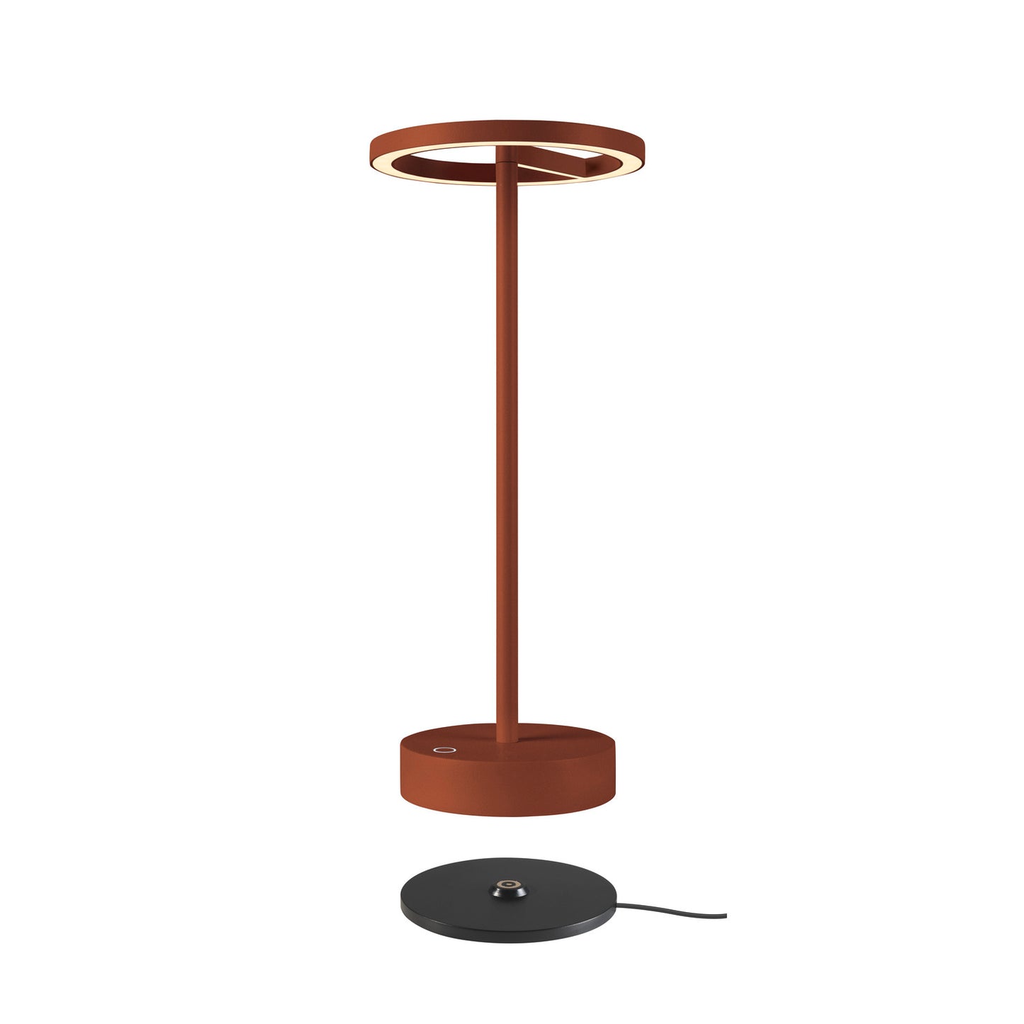 VINOLINA ONE, Tischleuchte, Akku, IP54, 2700 K, TOUCH, rost