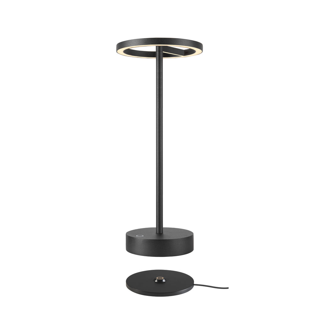 VINOLINA ONE, Tischleuchte, Akku, IP54, 2700 K, TOUCH, schwarz