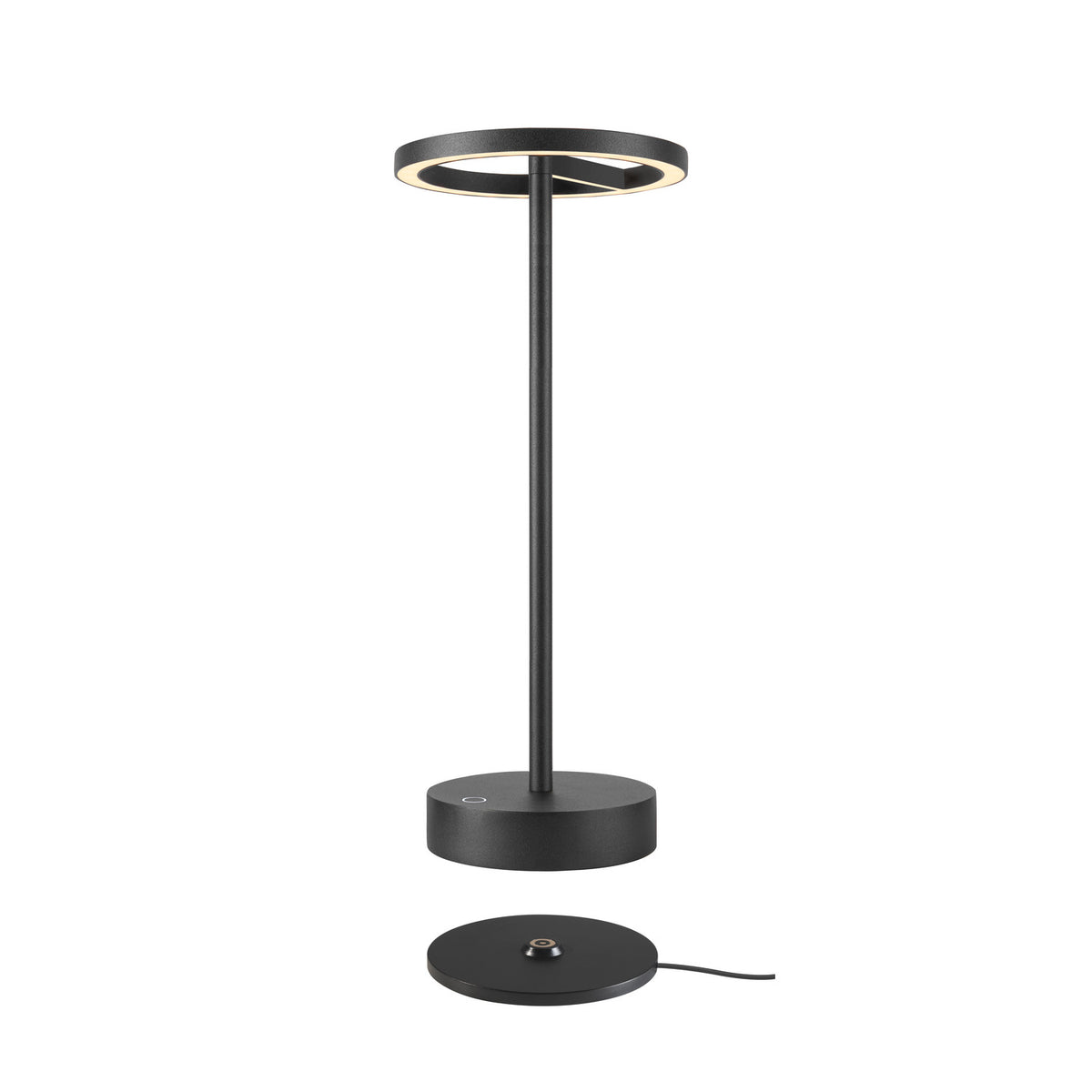 VINOLINA ONE, Tischleuchte, Akku, IP54, 2700 K, TOUCH, schwarz