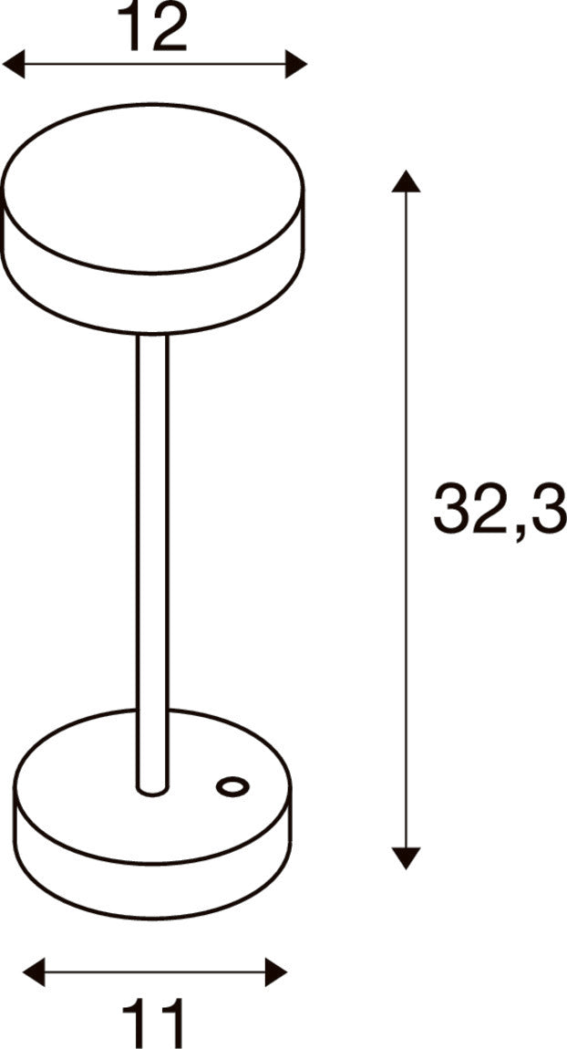 VINOLINA, Tischleuchte, Akku, IP54, 2700/3000 K, TOUCH, weiß