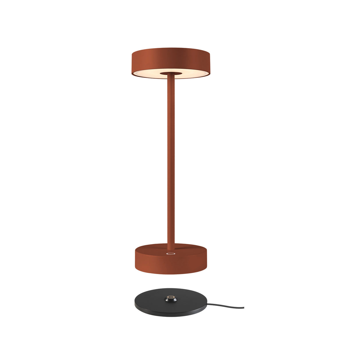 VINOLINA, Tischleuchte, Akku, IP54, 2700/3000 K, TOUCH, rost