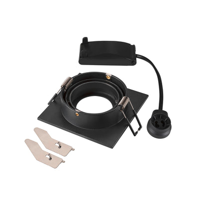 NEW TRIA® 75, Deckeneinbauleuchte, quadratisch, max. 10 W GU10, schwarz