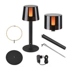 TAHA Leuchten-Set, Akku, IP65, 2700 K, dimmbar, schwarz