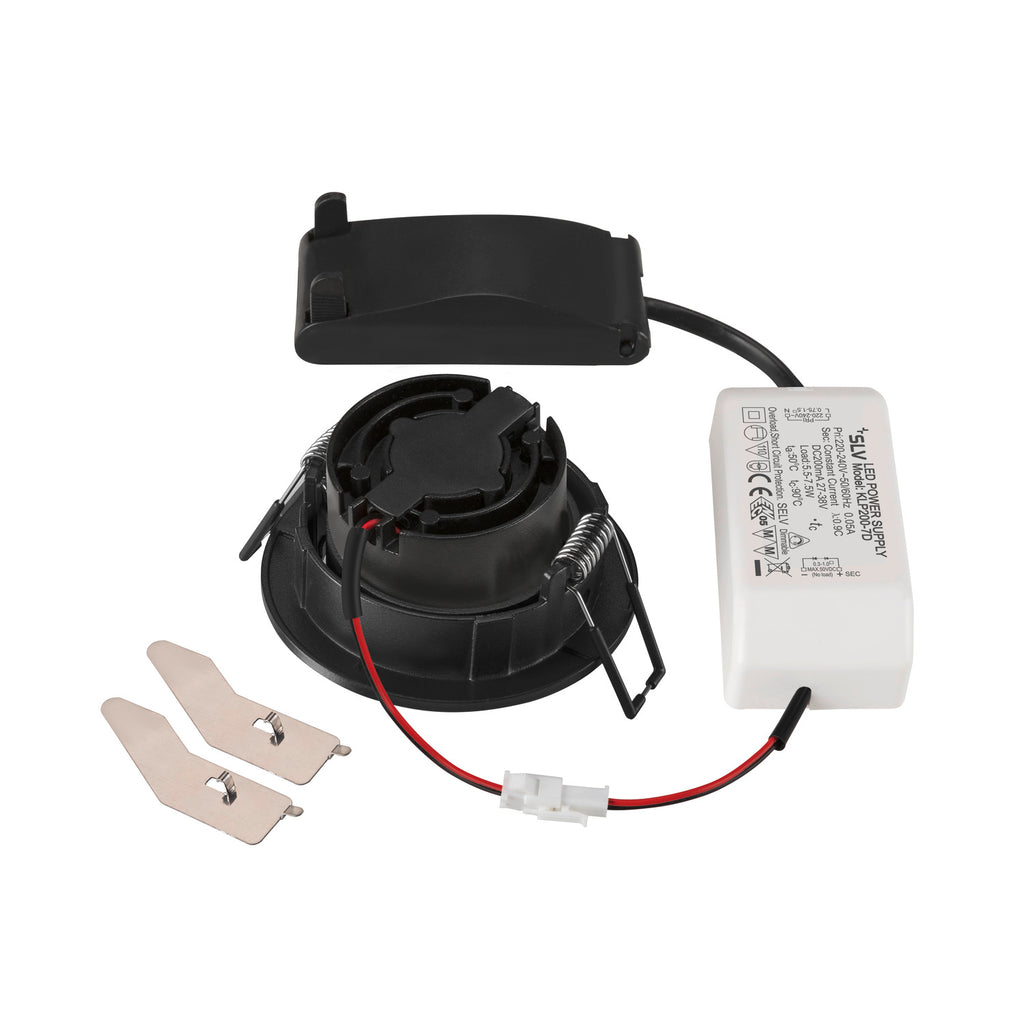 NEW TRIA® 68, Deckeneinbauleuchte, 2700 K, 60°, IP 20, rund, schwarz