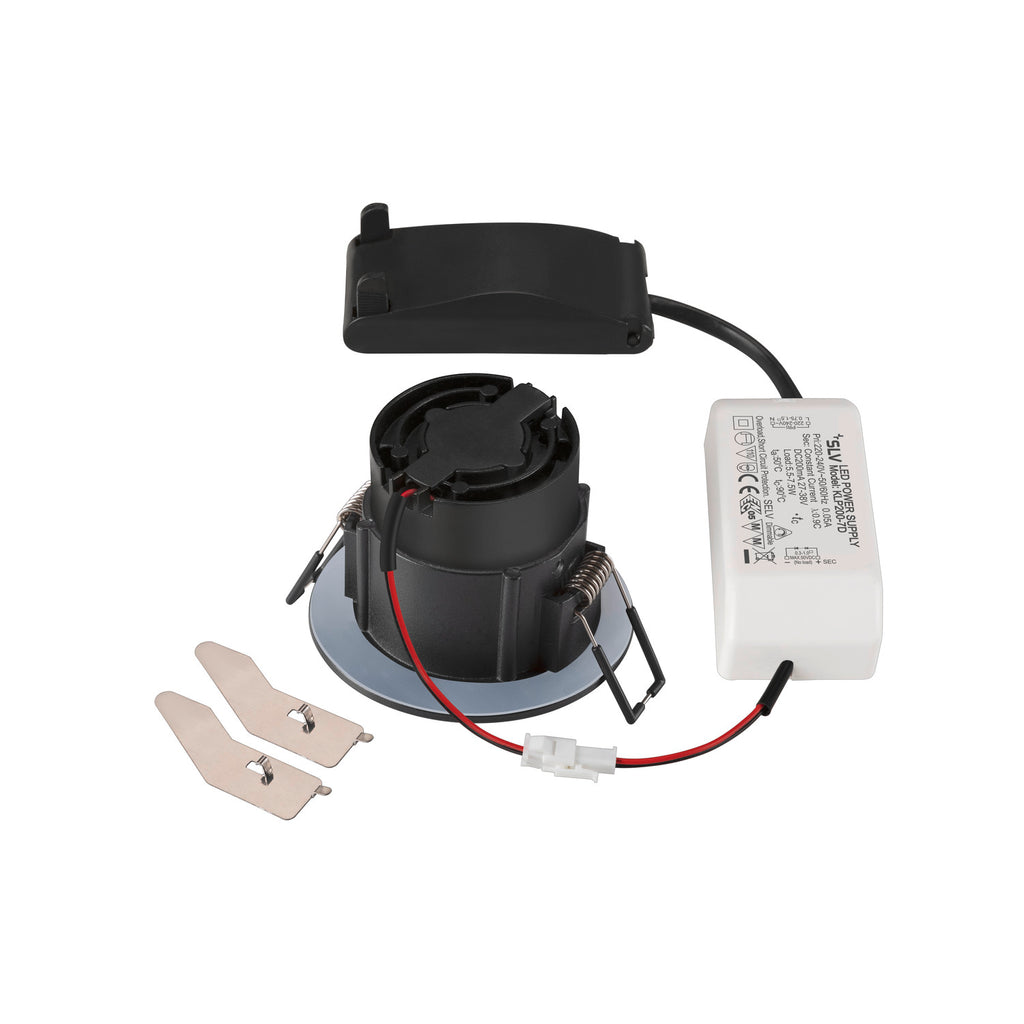 NEW TRIA® 68, Deckeneinbauleuchte, 2700 K, 38°, IP 20 / IP 65, rund, schwarz