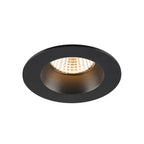 NEW TRIA® 68, Deckeneinbauleuchte, 3000 K, 38°, IP 20 / IP 65, rund, schwarz