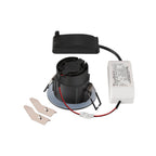 NEW TRIA® 68, Deckeneinbauleuchte, 3000 K, 38°, IP 20 / IP 65, rund, schwarz