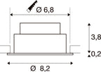 NEW TRIA® 68, Deckeneinbauleuchte, 1800-3000 K, 38°, IP 20, rund, weiß