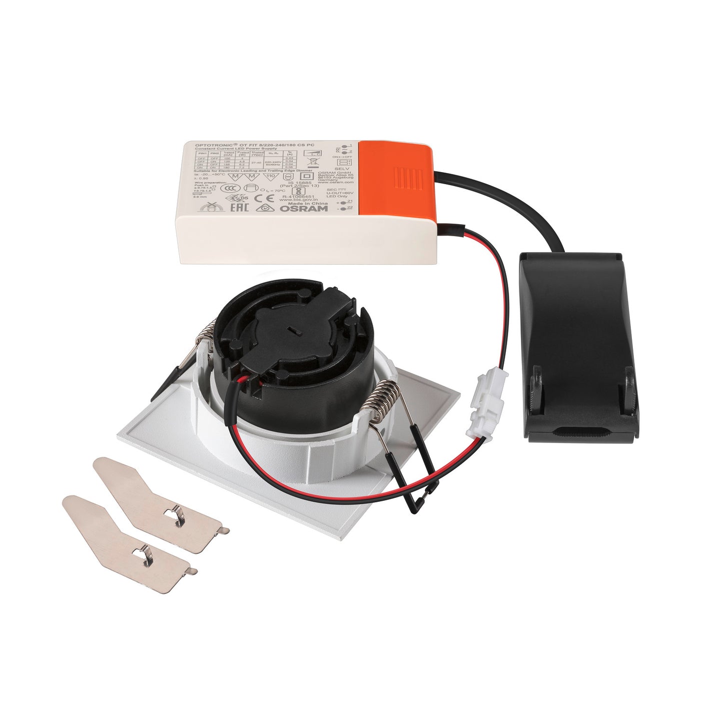NEW TRIA® UNIVERSAL 68, Deckeneinbauleuchte, 2500/3000/4000 K, 60°, IP 20, quadratisch, weiß