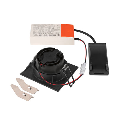 NEW TRIA® UNIVERSAL 68, Deckeneinbauleuchte, 2500/3000/4000 K, 60°, IP 20, quadratisch, schwarz
