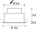 NEW TRIA® UNIVERSAL 68, Deckeneinbauleuchte, 2500/3000/4000 K, 38°, IP 20 / IP 65, rund, weiß