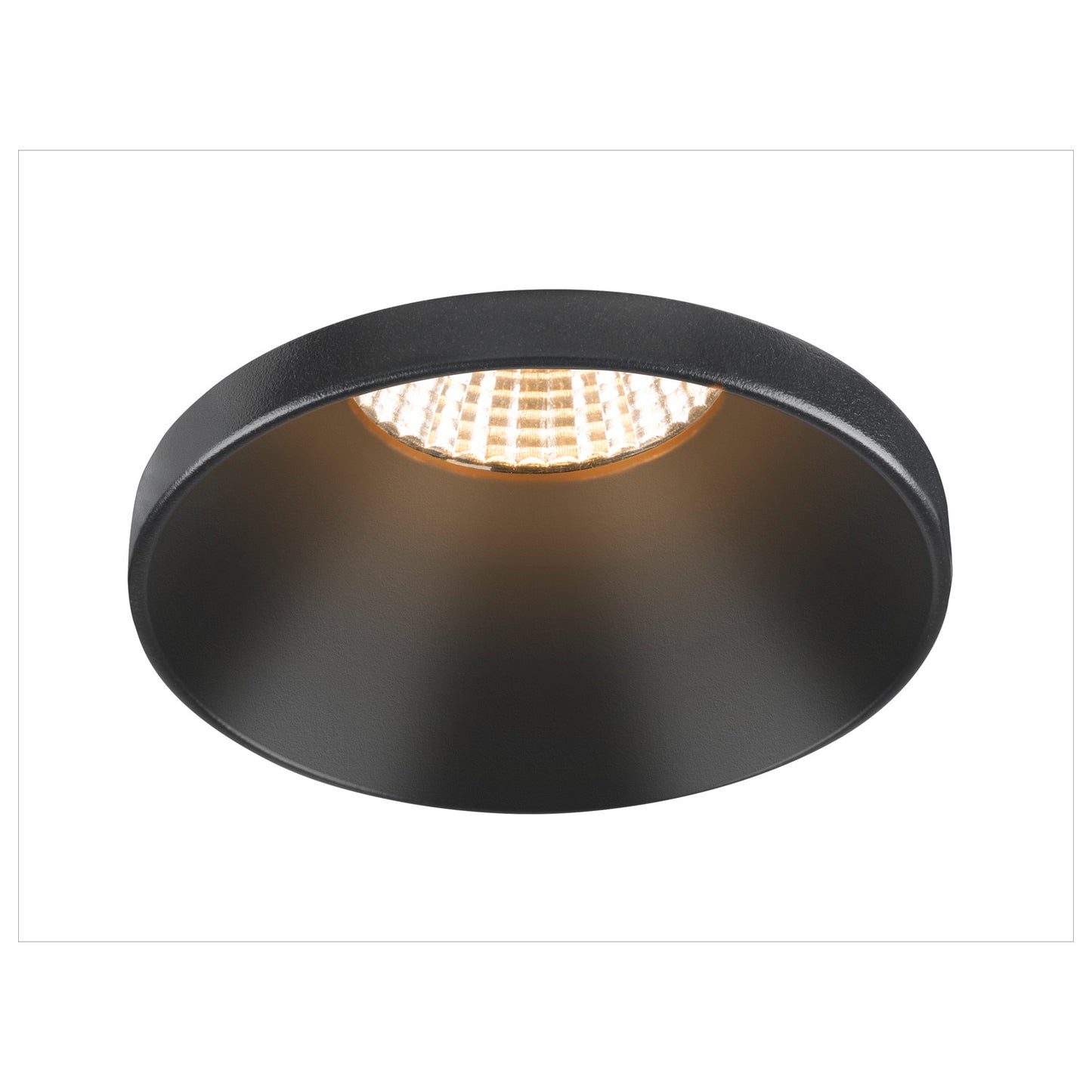 NEW TRIA® 75, Deckeneinbauring, vertieft, Aufsatz, D: 8.2 H: 4.9 cm, IP 20, schwarz