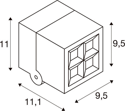 S-CUBE, Wand- und Deckenaufbauleuchte, 2700/3000 K, 15 W, PHASE, 80°, anthrazit