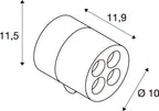R-CUBE, Wand- und Deckenaufbauleuchte, 2700/3000 K, 15 W, PHASE, 70°, anthrazit