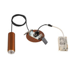 LALU®, Pendelleuchte, Led Base, Einbau, Mix&Match, 150 cm, 9.5 W, 3000 K, PHASE, bronze