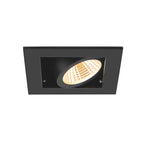 KADUX, Deckeneinbauleuchte, single, 3000 K, 38°, IP 20, quadratisch, schwarz