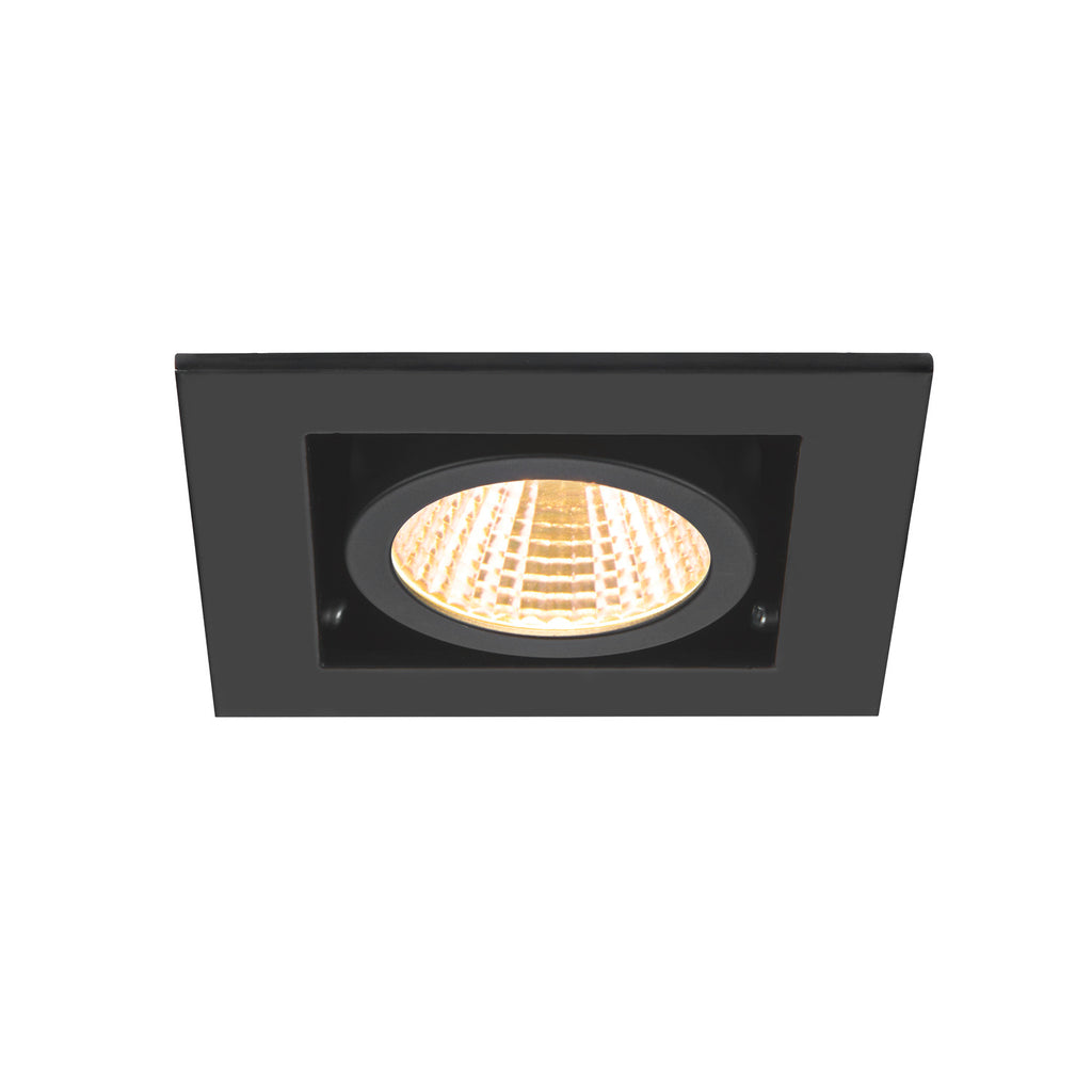 KADUX, Deckeneinbauleuchte, single, 3000 K, 38°, IP 20, quadratisch, schwarz