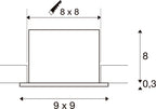 KADUX, Deckeneinbauleuchte, single, 3000 K, 38°, IP 20, quadratisch, weiß