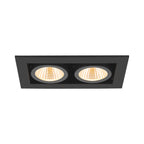 KADUX, Deckeneinbauleuchte, double, 3000 K, 38°, IP 20, quadratisch, schwarz