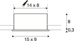 KADUX, Deckeneinbauleuchte, double, 3000 K, 38°, IP 20, quadratisch, schwarz