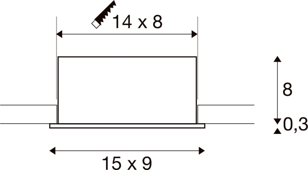 KADUX, Deckeneinbauleuchte, double, 3000 K, 38°, IP 20, quadratisch, weiß