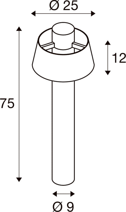 PHOTONI 75, Stehleuchte, E27, 13 W, rost