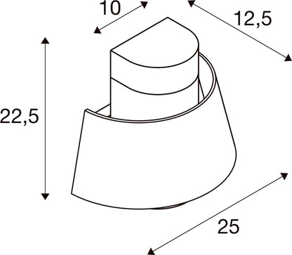 PHOTONI, Wandaufbauleuchte, konisch, 1x max. 13 W, E27, schwarz