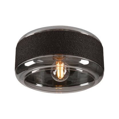 PANTILO ROPE 27, Wand- und Deckenaufbauleuchte, zylindrisch, 1x max. 15 W E27, silber