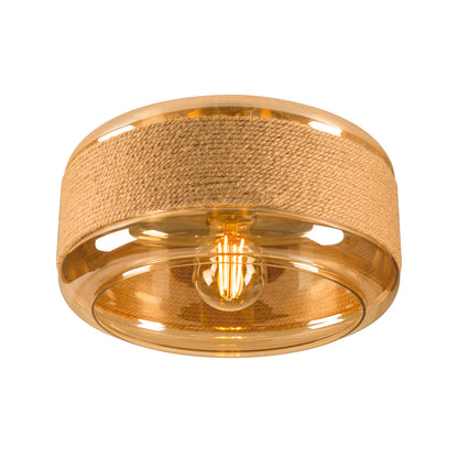 PANTILO ROPE 27, Wand- und Deckenaufbauleuchte, zylindrisch, 1x max. 15 W E27, gold