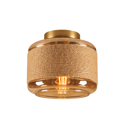 PANTILO ROPE 19, Wand- und Deckenaufbauleuchte, zylindrisch, 1x max. 15 W E27, gold