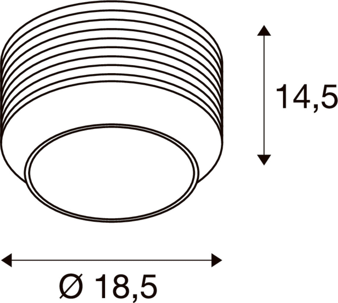 PANTILO ROPE 19, Wand- und Deckenaufbauleuchte, zylindrisch, 1x max. 15 W E27, silber