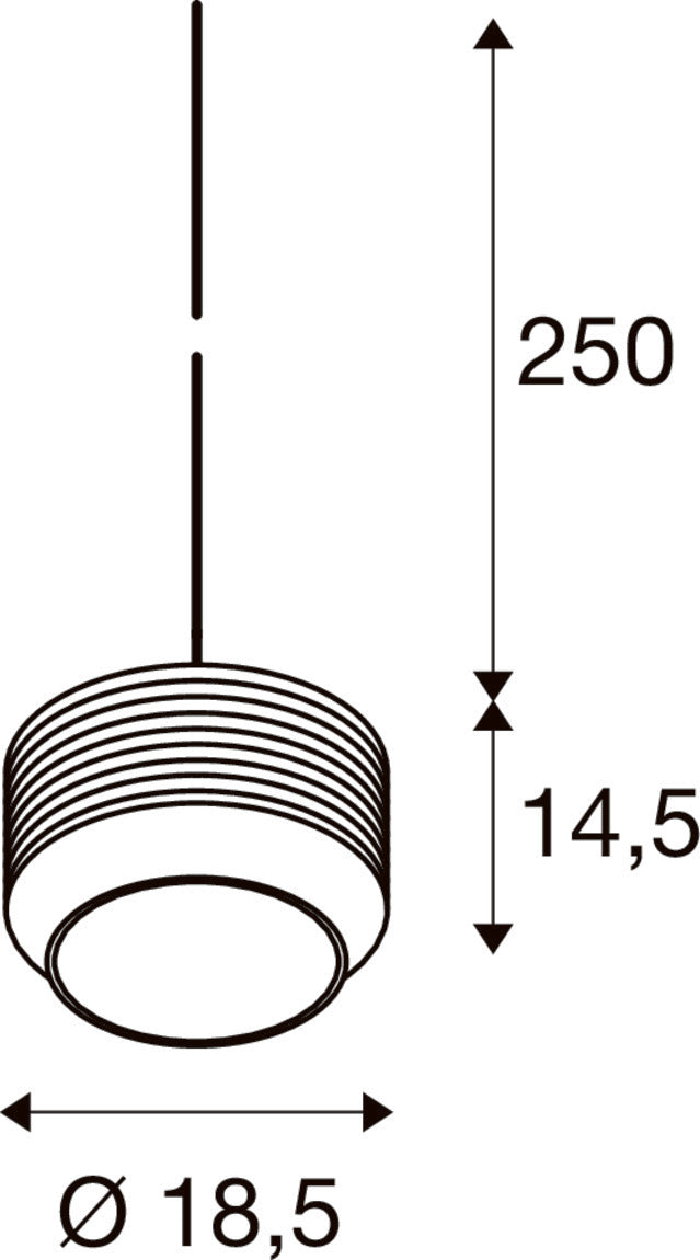 PANTILO ROPE 19, Pendelleuchte, 250 cm, E27, 15 W, silber
