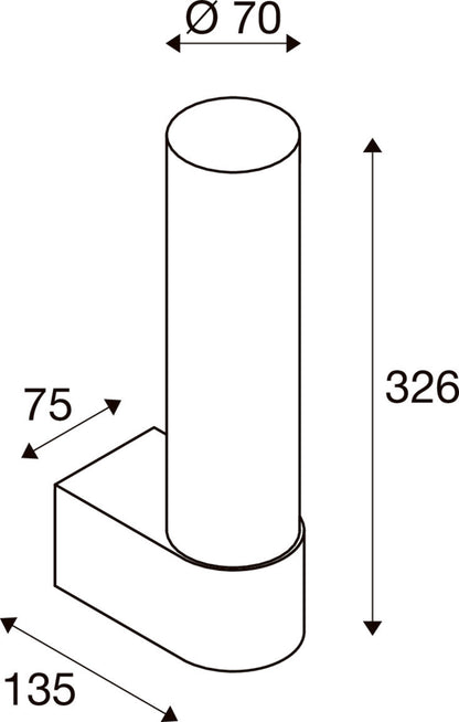 LYGANT single, Wandaufbauleuchte, 3000 K, 8 W, weiß