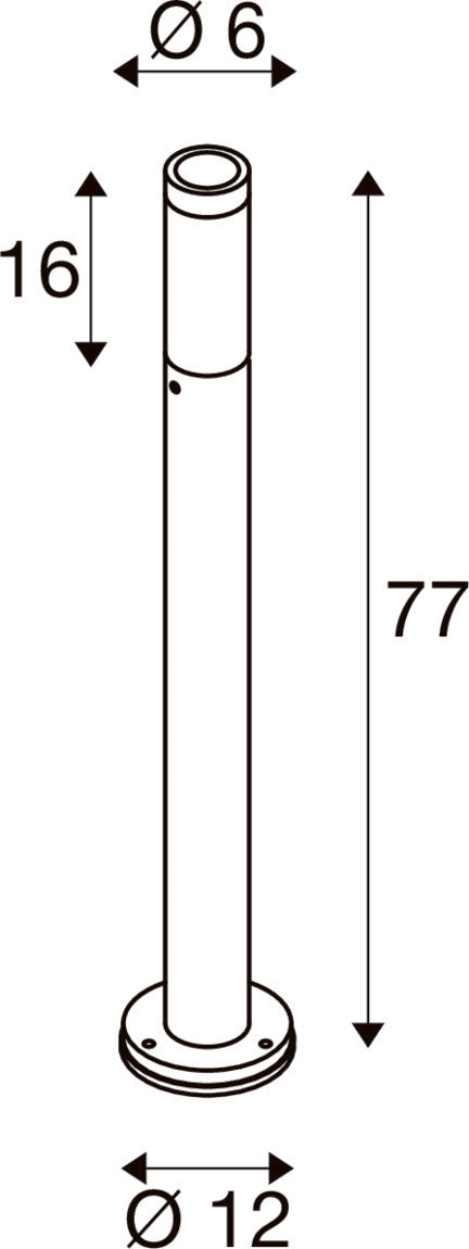 S-TUBE 75, Stehleuchte, GU10, 10 W, schwarz