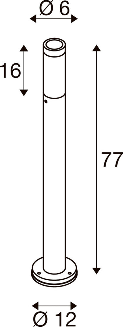 S-TUBE 75, Stehleuchte, GU10, 10 W, schwarz
