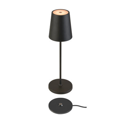 VINOLINA TWO, Tischleuchte, Akku, IP65, 2200/2700/3000 K, TOUCH, schwarz