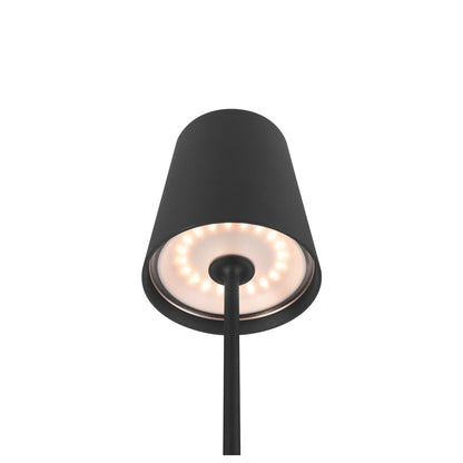 VINOLINA TWO, Tischleuchte, Akku, IP65, 2200/2700/3000 K, TOUCH, schwarz