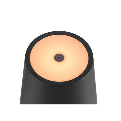 VINOLINA TWO, Tischleuchte, Akku, IP65, 2200/2700/3000 K, TOUCH, schwarz