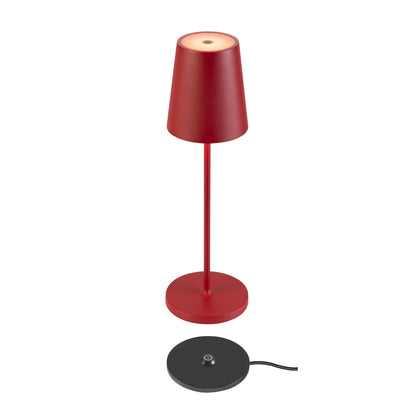 VINOLINA TWO, Tischleuchte, Akku, IP65, 2200/2700/3000 K, TOUCH, rot