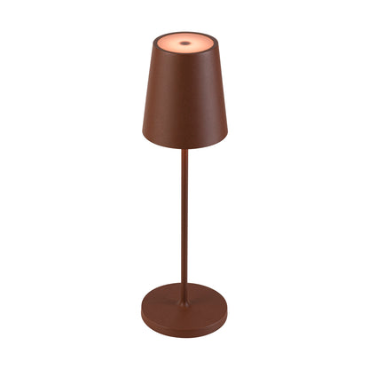 VINOLINA TWO, Tischleuchte, Akku, IP65, 2200/2700/3000 K, TOUCH, rost