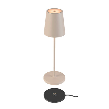 VINOLINA TWO, Tischleuchte, Akku, IP65, 2200/2700/3000 K, TOUCH, beige