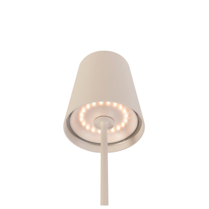 VINOLINA TWO, Tischleuchte, Akku, IP65, 2200/2700/3000 K, TOUCH, beige