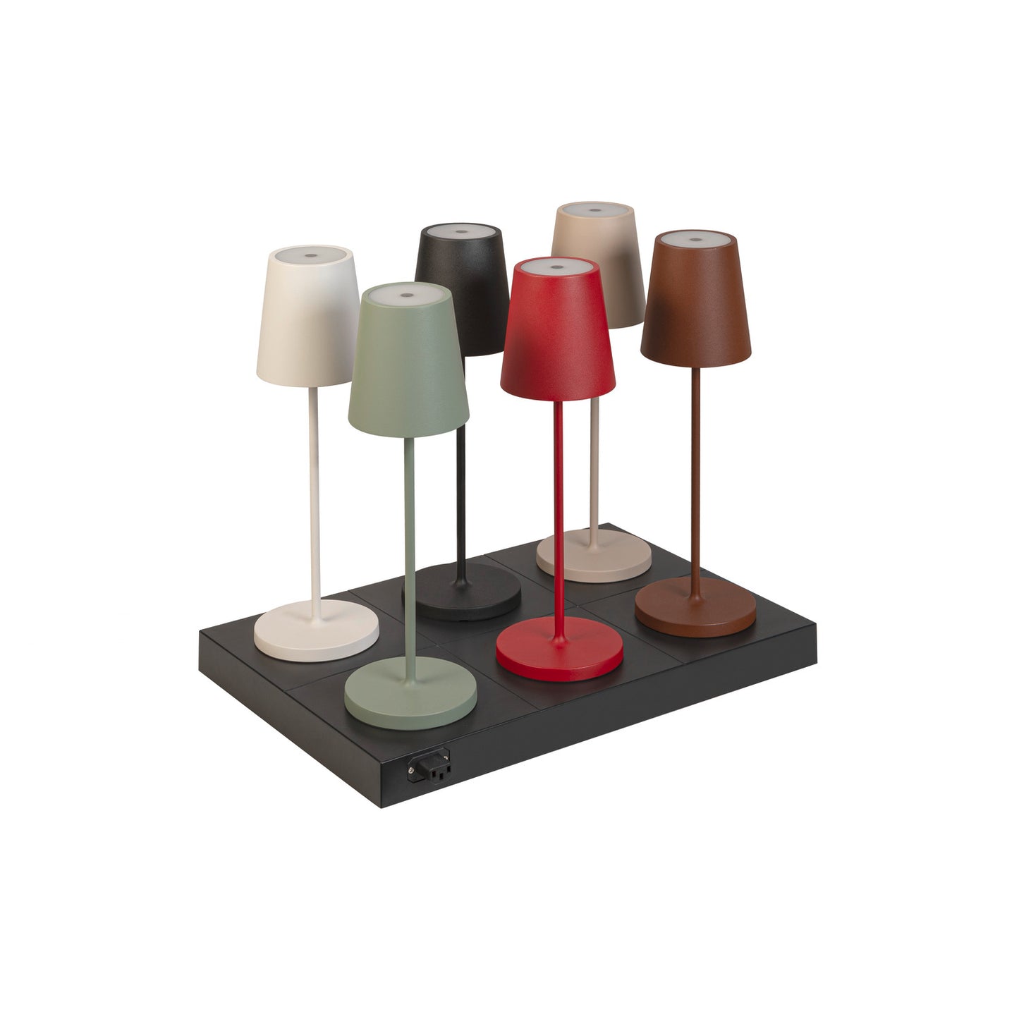 VINOLINA TWO, Tischleuchte, Akku, IP65, 2200/2700/3000 K, TOUCH, rot