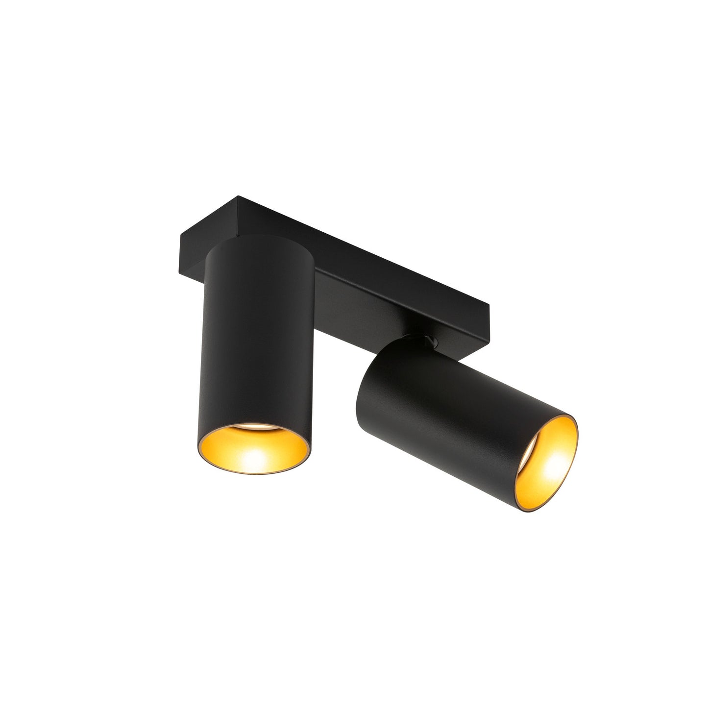 KAMI, Deckenaufbauleuchte, double, 2x max. 10 W, GU10, schwarz/gold