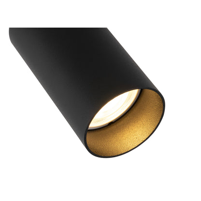 KAMI, Deckenaufbauleuchte, double, long, 2x max. 10 W, GU10, schwarz