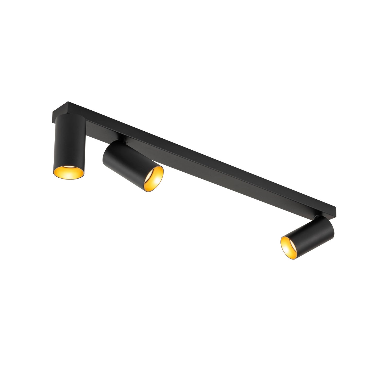 KAMI, Deckenaufbauleuchte, 3x max. 10 W, GU10, schwarz/gold