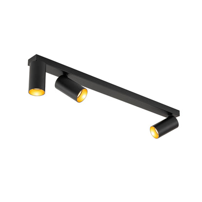KAMI, Deckenaufbauleuchte, 3x max. 10 W, GU10, schwarz/gold