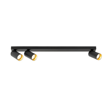 KAMI, Deckenaufbauleuchte, 3x max. 10 W, GU10, schwarz/gold