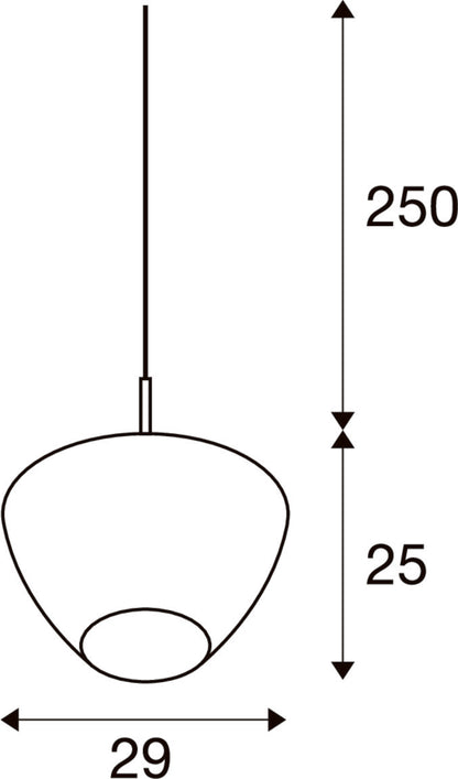 PANTILO CONVEX 29, Pendelleuchte, 250 cm, E27, max. 40 W, weiß