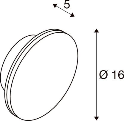 D-RING S, Wandleuchte, PHASE, 2700/3000 K, PHASE, IP65, weiß